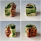 Japanese Narumi Oribe Kogo Incense Container By Motomura Miyuki