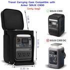 For Anker Solix C300 Case  Protective Carrying 7 08   7 08   11 81   Black