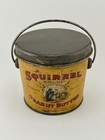 Antique Squirrel Brand Advertising Peanut Butter Tin Bucket Pail W handle