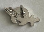 Vintage Anson Sterling Silver Rhinestone Masonic Tie Pin Scimitar Crescent Moon
