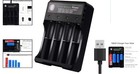 Smart 18650 Battery Charger - 4 Bay With Charging Display For Safety Assurance