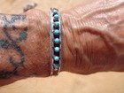 Navajo Women s Sterling Silver Turquoise Coral Cuff Bracelet