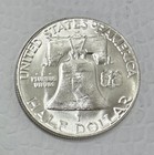1956 Silver Ben Franklin Half Dollar  Bu  Strong But Not Quite Full Bell Lines