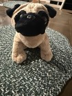 Ganz Plush Pug Dog Tan Black Ears Stuffed Animal Curly Tail Small Toy Gift