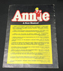 Annie  A New Musical - 1977 Program Souvenir Brochutre Booklet