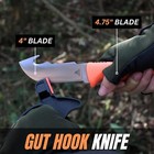 4pc Hunting Knife Set Field Dressing Kit     Deer Elk Gut Hook Skinning Knives