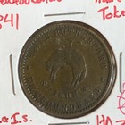 1841 Canada  St johns  Newfoundland  Rutherford Halfpenny Token  Undated  Scarce