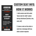 2025 Rush Fifty Something Tour Replica Ticket Stub Customizable Any Seat Or Show
