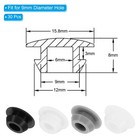 9mm Silicone Round Snap 30 Pcs Wide Edge Fit For 9mm Black