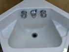 Vintage Standard Corner Bathroom Sink Triangle Wall Mount Vitreous China Usa