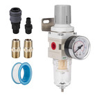 1 4  Npt Compressed Air Filter Regulator Combo  Air Compressor Water Separato   
