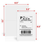 50-1000 Shipping Labels Half Sheets Blank 8 5  X 5 5  Self Adhesive 2 Per Sheet