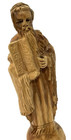 Vntg Moses Judaica Judaism Israel Hebrew Jersalem Jewish Hand Carved Olive Wood