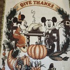 Disney Mickey Mouse Minnie Thanksgiving Wall Tapestry Fall Afghan Throw Blanket