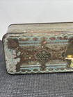 Vintage Hostess Fruit Cake Tin 11x3 5x3 25 Blue Yellow Woman