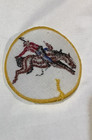 One  1  Vintage Western Patch Cowboy Riding A Horse Rodeo Embroidered Nos New Og
