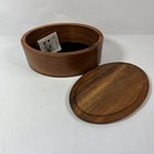 Koa Hawaii Hawaiian Wood Bowl With Lid Signed By Artist 7    Oval Velvet Pamphlet