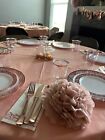 350pcs Rose Gold Dinnerware Set For 50 Guests  Rose Gold Lace Plastic Plates