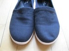 Clarks Cloudsteppers Breeze Step 2 Canvas Cushion Loafer Shoe Navy Women 9 5