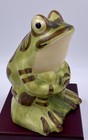 Vintage Brush Mccoy 7  Tall - Sitting Pottery Garden Frog