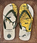 Nautical Chart Map Flip-flop Sandals Tampa Bay Florida Skyway Thongs 10 5 10 1 2