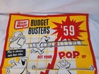 Vintage Oscar Mayer Budget Buster Canvas Advertising Banner Sign