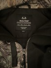 Realtree Men s Black Full Zip Jacket W  Camo Trim Pockets Size S s