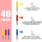 Thanmao 40 Pcs Replacement Blades Compatible With 40 Pcs  Multicolored 40