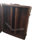 Vtg Faux Leather Hardsided Wine Travel Bar Liquor Case Portable Mcm Mad Men  5f