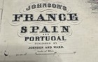 Johnson   s Map Of France Spain Portugal Dated 1865 Antique Hand Colored