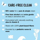 Sensitive Clean Baby Wipes   99  Water  Plant-based  Fragrance Free   384 Total 