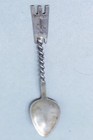 Rare Navajo   Hopi Antique Silver Souvenir Spoon With Stampings