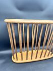 Vintage Mcm Arthur Umanoff  Style Oval Wood Spindle Magazine Rack Danish Modern