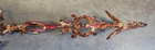 Antique 1800   s Cast Iron Weathervane   Lightning Rod With Yellow Glass