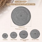 4 Pcs Round Woven Placemats  15  Braided Placemat  Gray