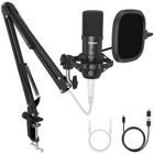 Professional Cardioid Studio Mic Kit With T20 Boom Xlr Condenser Microphone