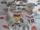 Big 13 3 8  Chinese Famille Rose Dish  Plate  Flowers   Antiques -- 19th Century