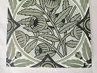 Gorgeous English Arts   Crafts Floral Design Antique 6 Inch Tile