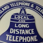 Vintage Public Telephones Sign - Bell System Phone Booth Porcelain Gas Pump Sign