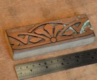 Letterpress Printing Block Ornament Art Nouveau Frame Wood Rare Copper Rare  