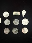Assortment Of 1 Gram Silver Bars And Rounds  - 9 Total