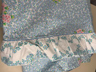 Vtg Martex By Barbara Brody Blue Shabby Chic No Iron Floral King Flat Sheet New