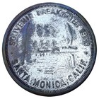 1933 Santa Monica Breakwater Medal -  larsco 3  Hk-683 Plated California Token
