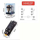 10pcs 12 24 110 220v Ac dc Coil Power Relay Ly2nj Dpdt 8pin Hh62p Jqx-13f W base