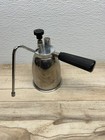 Vtg Pucinella Vesubio Stainless Steel Sovetop Cappuccino Maker Steamer Italia