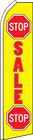 Stop Sale Flutter Flag Tall Curved Top Advertising Feather Swooper Banner Sign