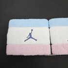 Nike Air Jordan Jumpman Logo Terry Wristbands Pink white sky Blue Osfm New