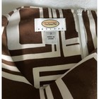 Talbots Petites Brown White Geometric Mod Shift Dress Size 2p Sleeveless A-line
