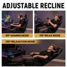 Comfy Computer Black Ergonomic Gaming Office Desk Chair With Footrest Adjustable