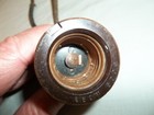 Vintage Ge Brown Bakelite Light Bulb Socket With Cloth Wire Tested Works